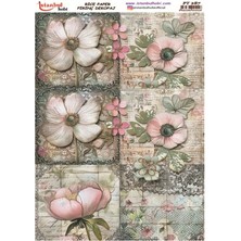 E Hobici Pirinç Dekopaj Kağıdı 30X42CM PT-287 Çiçek