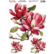 E Hobici Pirinç Dekopaj Kağıdı 30X42CM PT-1766 Çiçekler