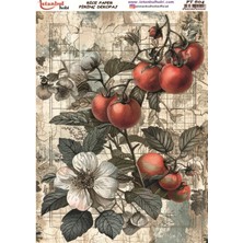 E Hobici Pirinç Dekopaj Kağıdı 30X42CM PT-604 Domates