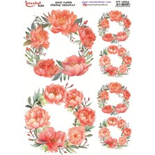 E Hobici Pirinç Dekopaj Kağıdı 30X42CM PT-1664 Çiçek