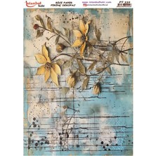 E Hobici Pirinç Dekopaj Kağıdı 30X42CM PT-332 Çiçekler