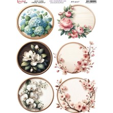 E Hobici Pirinç Dekopaj Kağıdı 30X42CM PT-4117 Çiçek