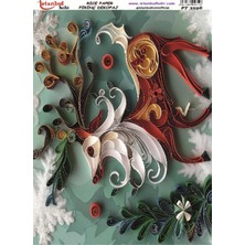 E Hobici Pirinç Dekopaj Kağıdı 30X42CM PT-3596 Geyik Quilling
