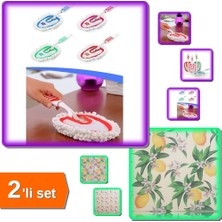 Hereveoyuncak Mikrofiber Duster Toz Alıcı Softon + Yüksek Emiş Güçlü Bulaşık Altlığı - 2li Set A3F3A4