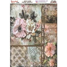 E Hobici Pirinç Dekopaj Kağıdı 30X42CM PT-291 Çiçek