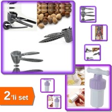Hereveoyuncak Paslanmaz Metal Fındık Kıracağı + Pratik Sarımsak Ezici Jumbo Boy - 2li Set D2C3R6
