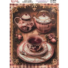 E Hobici Pirinç Dekopaj Kağıdı 30X42CM PT-3231 Çay Kahve Fincan