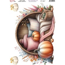 E Hobici Pirinç Dekopaj Kağıdı 30X42CM PT-4067 Bal Kabağı