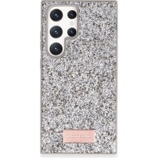 Mepura Onegif Samsung Galaxy S23 Ultra Bright Simli Kapak - Gümüş