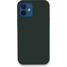 Mepura Iphone 12 Kılıf Lansman Legant Silikon - Koyu Yeşil