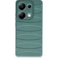 Mepura Xiaomi Redmi Note 13 Pro 4g Kılıf Bibercas Silikon Kapak - Koyu Yeşil