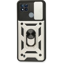 Mepura Realme C11 2021 Kılıf Pars Lens Yüzüklü Silikon - Gümüş