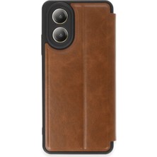 Mepura Oppo A38 Kılıf Flip Cover - Taba
