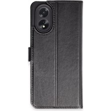 Mepura Oppo A38 Kılıf Trend S Plus Kapaklı Kılıf - Siyah