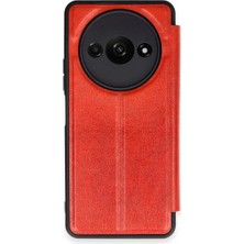 Mepura Newface Xiaomi Redmi A3 4g Kılıf Flip Cover - Kırmızı
