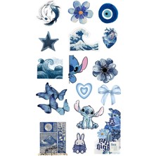 Bsb Popüler Mavi Telefon Laptop Notebook Tablet Defter Matara Stiker Etiket ST7082