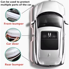 Hediye Bahçesi Araba Tampon Koruyucu Karbon Desenli Beyaz