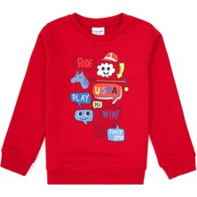 U.S. Polo Assn. Erkek Çocuk Kırmızı Bisiklet Yaka Sweatshirt 50316519-VR171