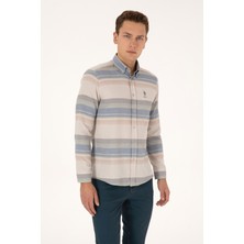 U.S. Polo Assn. Erkek Taş Uzun Kollu Raporlu Gömlek 50316648-VR049