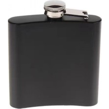 Marsilyan- Siyah 6 Oz Çelik Cep Içki Kanyak Matarası