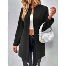 Giyimodam Kadın Uzun Kollu Önü Açık Uzun Modal Ceket