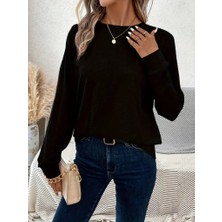 Mç Plus Kadın Uzun Kollu Bisiklet Yaka Viskon Bluz