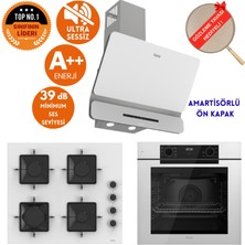 Ferre Fryart & Silentart Lova /sessiz Beyaz Ankastre Set ( D081-SA + QEP63CB + SS206 )