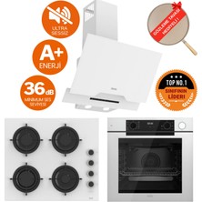 Ferre Fryart &steamart -  Silentart  Zena /sessiz Beyaz Ankastre Set ( D064-SA + QEP64CB +CS206-FA)