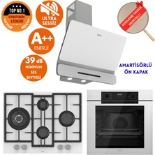 Ferre Fryart & Silentart  Piri Sessiz Beyaz Ankastre Set (D081-SA + QEP63CB + ED076-WFA Wok)