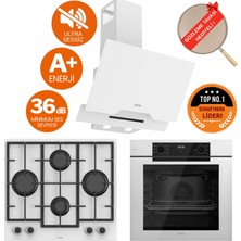 Ferre Fryart & Silentart  Nari / Sessiz Beyaz Ankastre Set ( D064-SA + QEP63CB + LN386 )