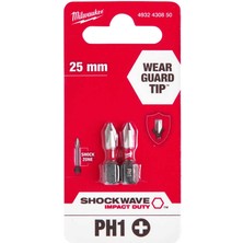 MILWAUKEE PH1 Bits Vidalama Yıldız Uç 25 mm