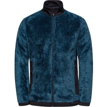 2AS San Diago Erkek Tam Fermuarlı Çizgili Polar Lacivert