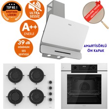 Ferre Fryart &silentart Bion/ Sessiz Beyaz  Ankastre Set ( D081-SA + QEP63CB + CS206-FA )