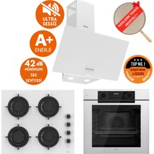 Ferre Fryart &silentart  Mica / Sessiz Beyaz  Ankastre Set ( D087-SA + QEP63CB +CS206-FA )