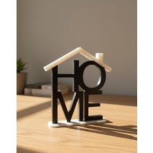 Çatılı Home Yazılı Dekoratif Obje - Biblo - Dekor