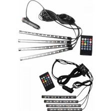 MiraLive 12'li Şerit LED Işık Rgb Sese ve Müziğe Duyarlı Araç Içi Ayak Altı