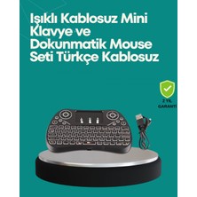MiraLive Işıklı Kablosuz Mini Klavye – 2.4 Ghz, Dokunmatik Mouse Özellikli