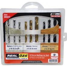 MiraLive 9 Parça  Matkap Ucu Seti Beton - Metal - Ahşap - 5-6-8mm (K95)