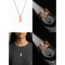 Atölye Asya El Yapımı Bakır Takı Seti – Bileklik, Yüzük ve Kolye – Unisex Metal Takı Hediyelik