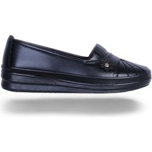 Moda Ayakkabı Safir 260 Siyah Kadı Babet Ayakkabı