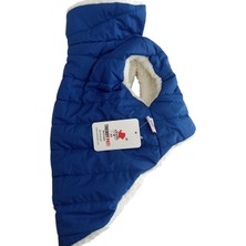 TrendyPati Peluş Astarli Köpek Montu ( Yelek ), Kapşonsuz,mavi