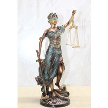 Keyfim Shop Dekoratif Themis Adalet Kadını Heykeli Biblo 30*13 cm