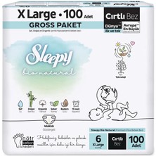SP Bfs   Sleepy Bio Natural Bebek Bezi Gross Paket 6 Beden 100 Adet