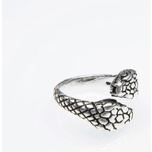 Silvalli 745 Çift Yılan Başlı 925 Ayar Gümüş Yüzük