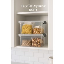 FRY 2’li Şeffaf Saklama Kutusu & Düzenleme Kutusu 10,5 Lt