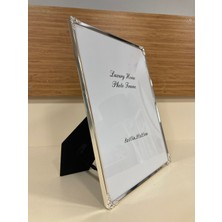 Plus Home Resim Çerçevesi Ince Metal Detaylı Pirinç Gümüş 20X25 cm