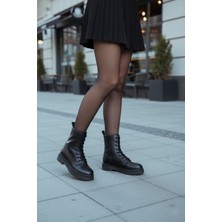 Kadın Postal Bot Kaymaz Termo Taban Suya Dayanıklı Fermuarlı Bağcıklı Tam Kalıp