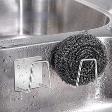 Musluk Yanı Sünger'lik Sünger Askılığı Evye Sünger'liği Banyo Mutfak Düzenleyici 2 Adet D-1