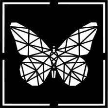 Ruselland Geometrik Kelebek Sticker 30 x 30 cm