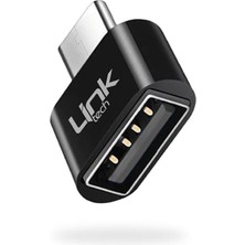 Mena Rise O192 USB - Type-C Dönüştürücü Otg Metal Adaptör Siyah